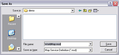 Saving your ArcMap document as a map service definition (MSD) file